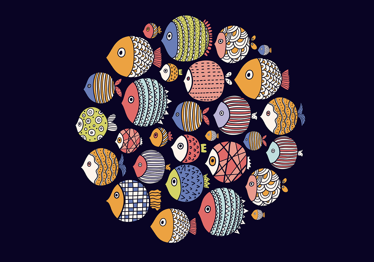 disegno pesci